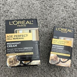 New in box: L’Oréal midnight cream and midnight eye opener